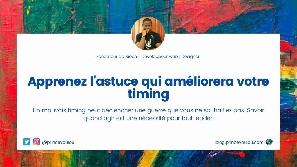 Apprenez l'astuce qui améliorera votre timing